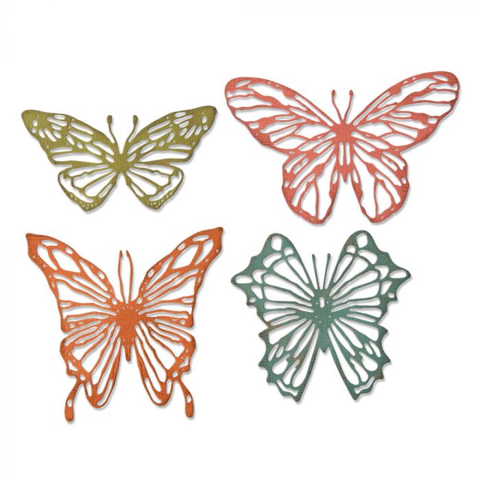 Fustella Sizzix Thinlits Farfalle Disegnate 664409